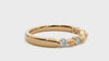 Lab Grown Round Cut Diamond Band Ring In Yellow Gold