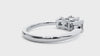 Lab Grown Princess Cut Diamond In White Gold Three Stone Ring