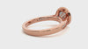 Lab Grown Round Diamond Halo Ring In Rose Gold