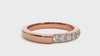 Lab Grown Round Cut Diamond Band Ring In Rose Gold