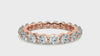 Lab Grown Round Diamond Band Ring In Rose Gold