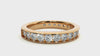 Lab Grown Round Cut Diamond Eternity Band Ring In Yellow Gold