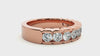 Lab Grown Round Cut Diamond Band Ring In Rose Gold