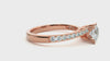 Lab Grown Round Diamond Halo Ring In Rose Gold