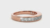 Lab Grown Round Diamond Band Ring In Rose Gold