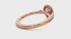 Adorned Lab Grown Pear Cut Diamond Halo Ring In Rose Gold