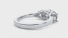 Lab Grown Round Cut Diamond In White Gold Three Stone Ring