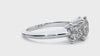 Lab Grown Princess Cut Diamond In White Gold Three Stone Ring