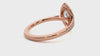 Adorned Lab Grown Marquise Cut Diamond Halo Ring In Rose Gold