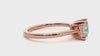 Lab Grown Princess Cut Diamond Solitaire Ring In Rose Gold