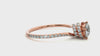 Brilliant Lab Grown Round Diamond Halo Ring In Rose Gold