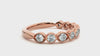 Lab Grown Round Cut Diamond Band Ring In Rose Gold