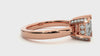 Lab Grown Princess Cut Diamond Solitaire Ring In Rose Gold