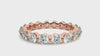 Lab Grown Round Diamond Band Ring In Rose Gold