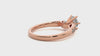 Lab Grown Round Cut Diamond Halo Ring In Rose Gold