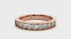 Lab Grown Round Cut Diamond Eternity Band Ring In Rose Gold