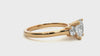 Lab Grown Round Cut Diamond Three Stone Ring In Yellow Gold