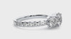 Lab Grown Round Cut Diamond In White Gold Three Stone Ring