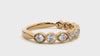 Lab Grown Round Cut Diamond Band Ring In Yellow Gold