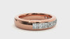 Lab Grown Princess Cut Diamond Band Ring In Rose Gold