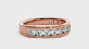 Lab Grown Round Cut Diamond Band Ring In Rose Gold