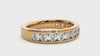 Lab Grown Round Cut Diamond Band Ring In Yellow Gold