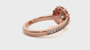 Lab Grown Round Cut Diamond Halo Ring In Rose Gold