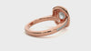 Lab Grown Cushion Cut Diamond Halo Ring In Rose Gold