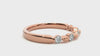 Lab Grown Round Cut Diamond Band Ring In Rose Gold