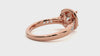 Lab Grown Cushion Cut Diamond Halo Ring In Rose Gold