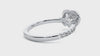 Alluring Lab Grown Heart Cut Diamond Halo Ring In Platinum