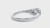 Beautiful Lab Grown Princess Cut Diamond In White Gold Three Stone Ring