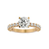 Lab Grown Round Cut Diamond Solitaire Ring In Yellow Gold