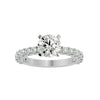 Lab Grown Round Cut Diamond in White Gold Solitaire Ring