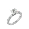 Lab Grown Round Cut Diamond in White Gold Solitaire Ring