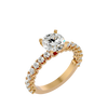 Lab Grown Round Cut Diamond Solitaire Ring In Yellow Gold